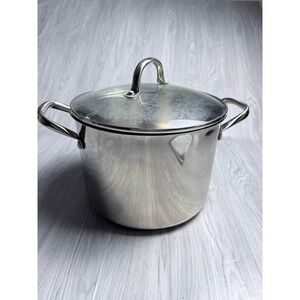 Wolfgang Puck Cafe Collection 8qt Stainless Steel Stockpot with Glass Lid